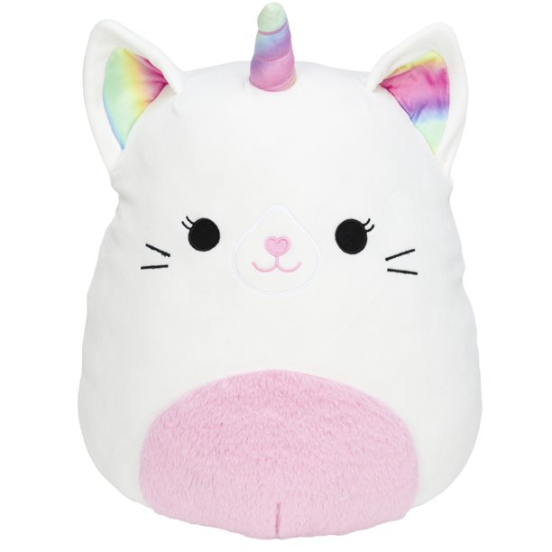 Squishmallows Official Kellytoy Plush (white and pink)