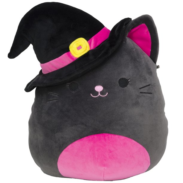 Squishmallows Official Kellytoy Plush (Black and Pink)