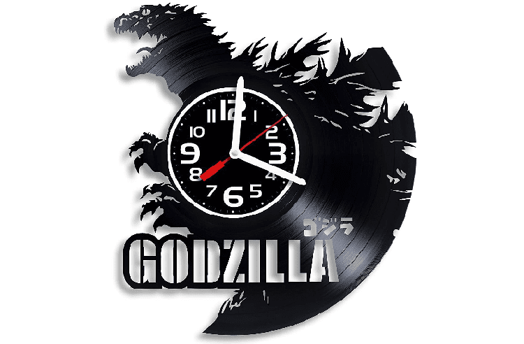 Art Vintage Godzilla Monsters Vinyl Wall Clock