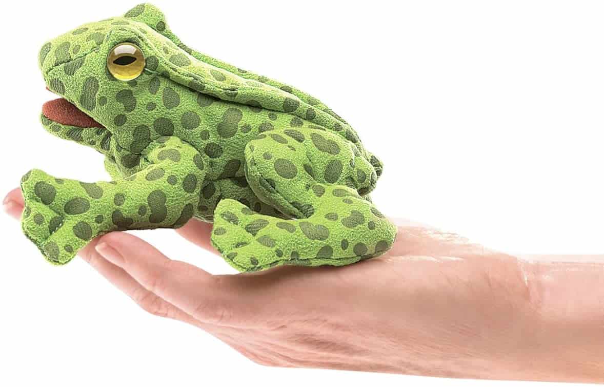 Folkmanis Mini Frog Finger Puppet Plush