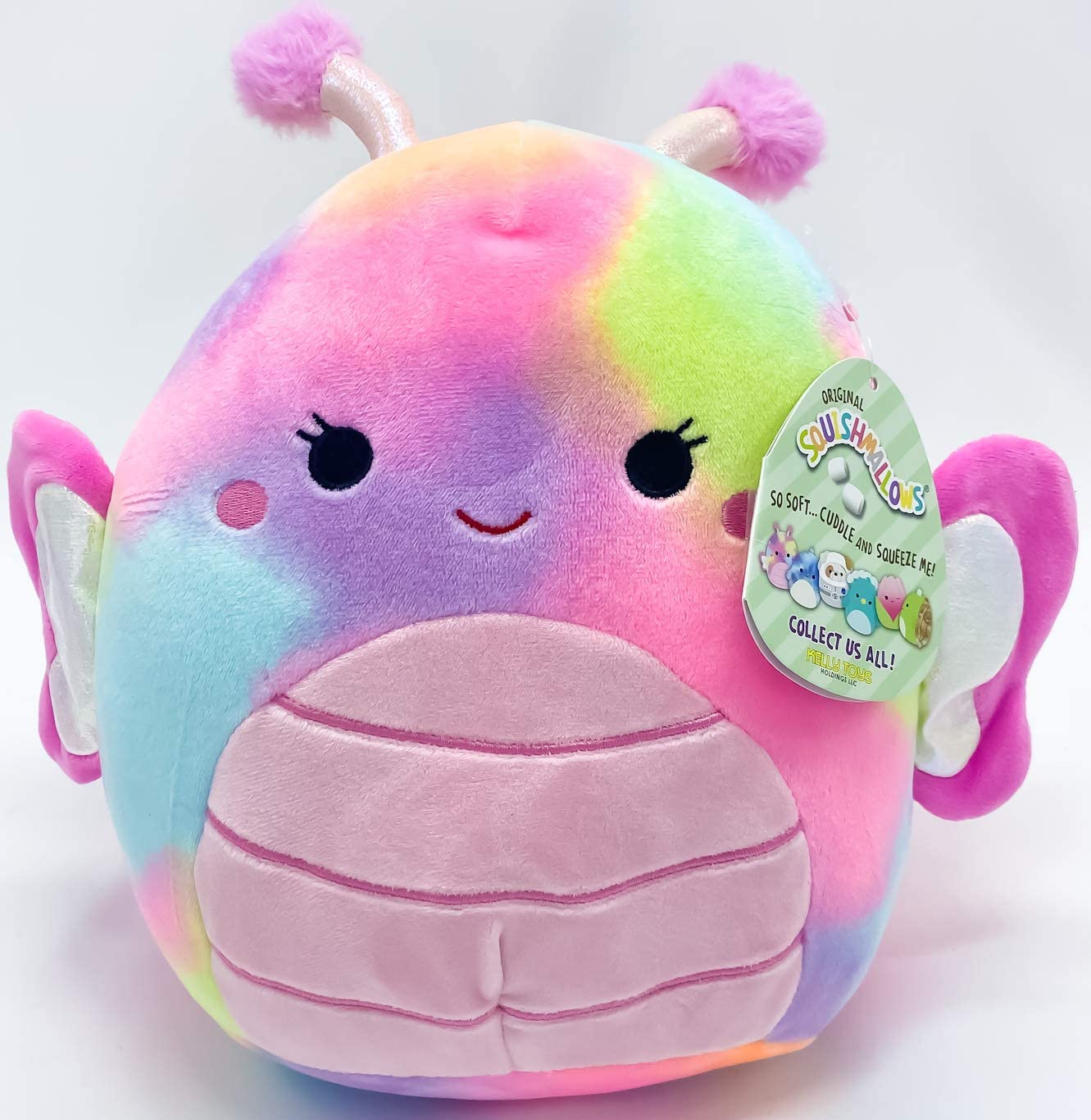 Squishmallow Kelly Toys Iris The 8" Rainbow Butterfly Super Soft Stuffed Plush Toy Pillow