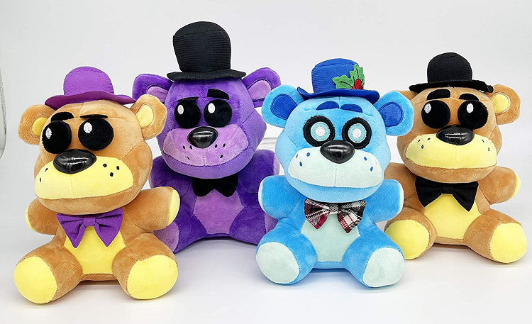  10 inch Cute Night Plush - Purple Hat Golden Freddy