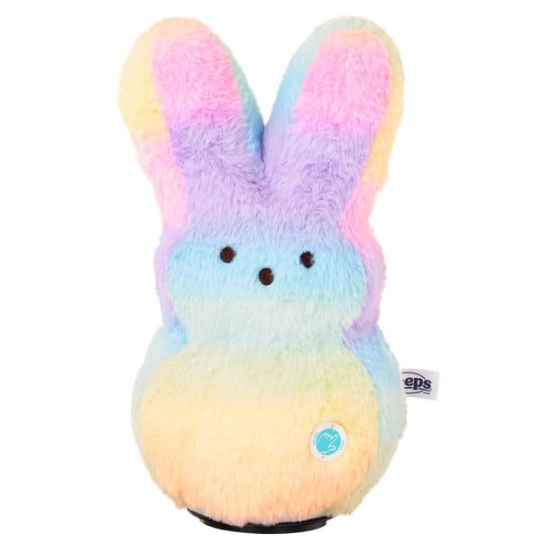 Peeps Bunny Plush Stuffed Animal Toy Easter Decoration (9 Inch, Fluffy Soft  Multicolor and Color Changing Light up) 