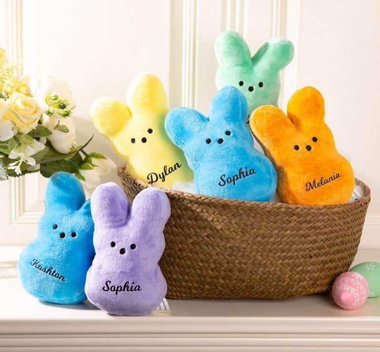 Peeps Bunny Plush Stuffed Animal Toy Easter Decoration (9 Inch, Fluffy Soft  Multicolor and Color Changing Light up) 