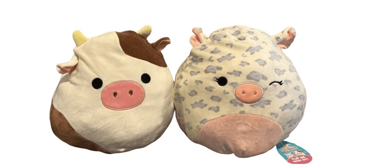 Squishmallow Ronnie the Cow to Rosie the Pig Flip-A-Mallow