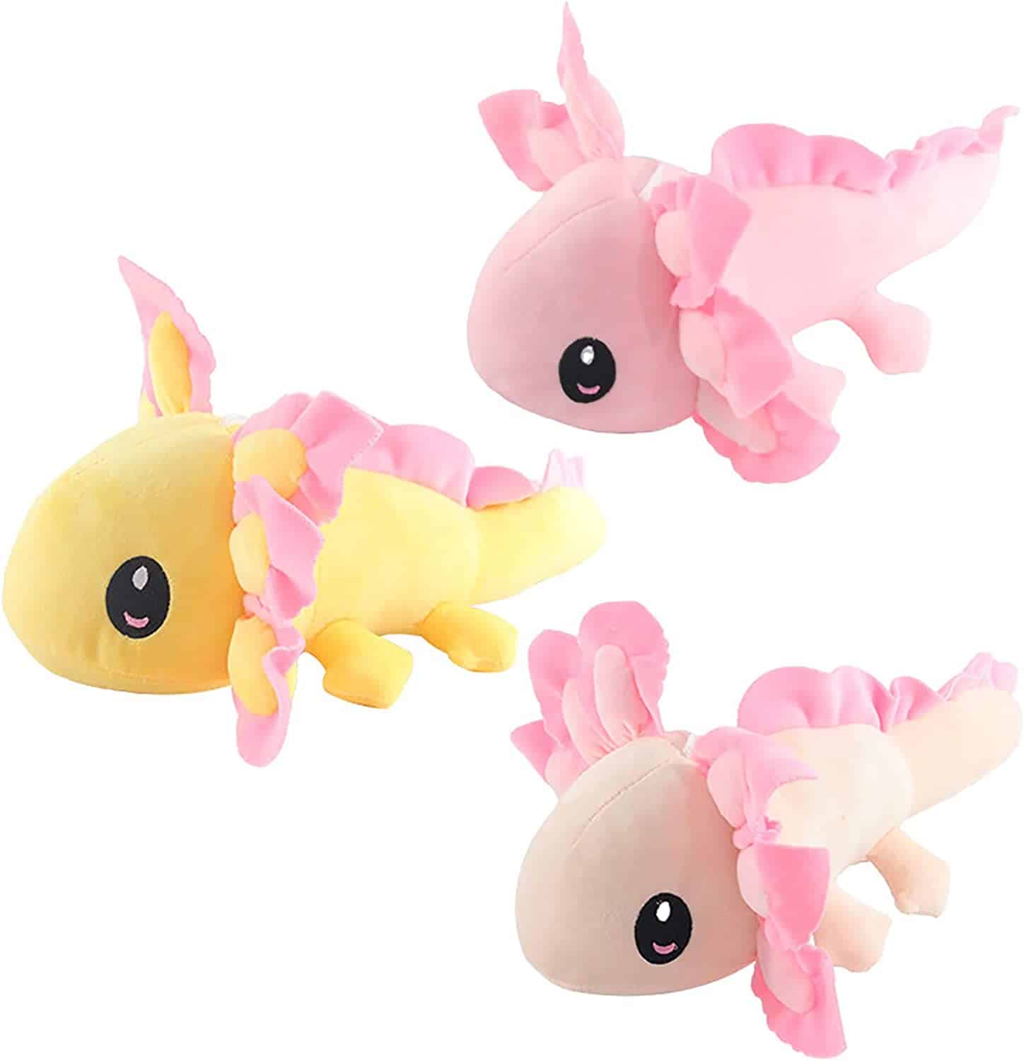 Three Piece Plushie Axolotls Set