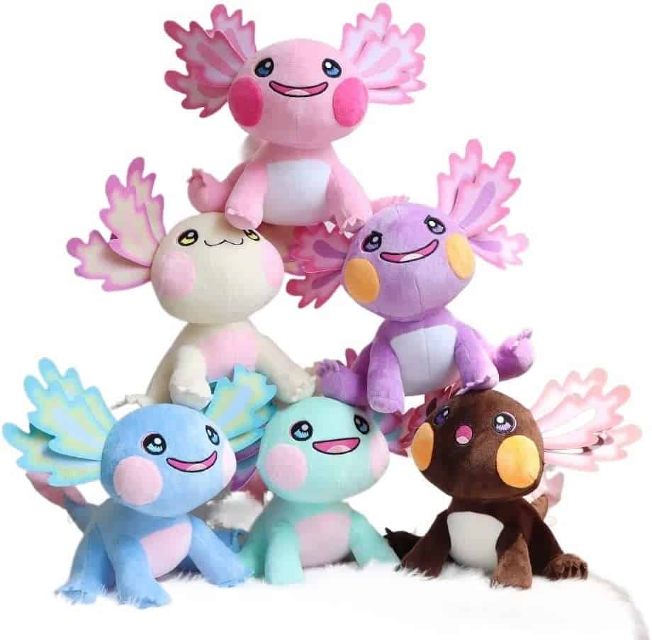 Six Piece Axolotl Plushie Set