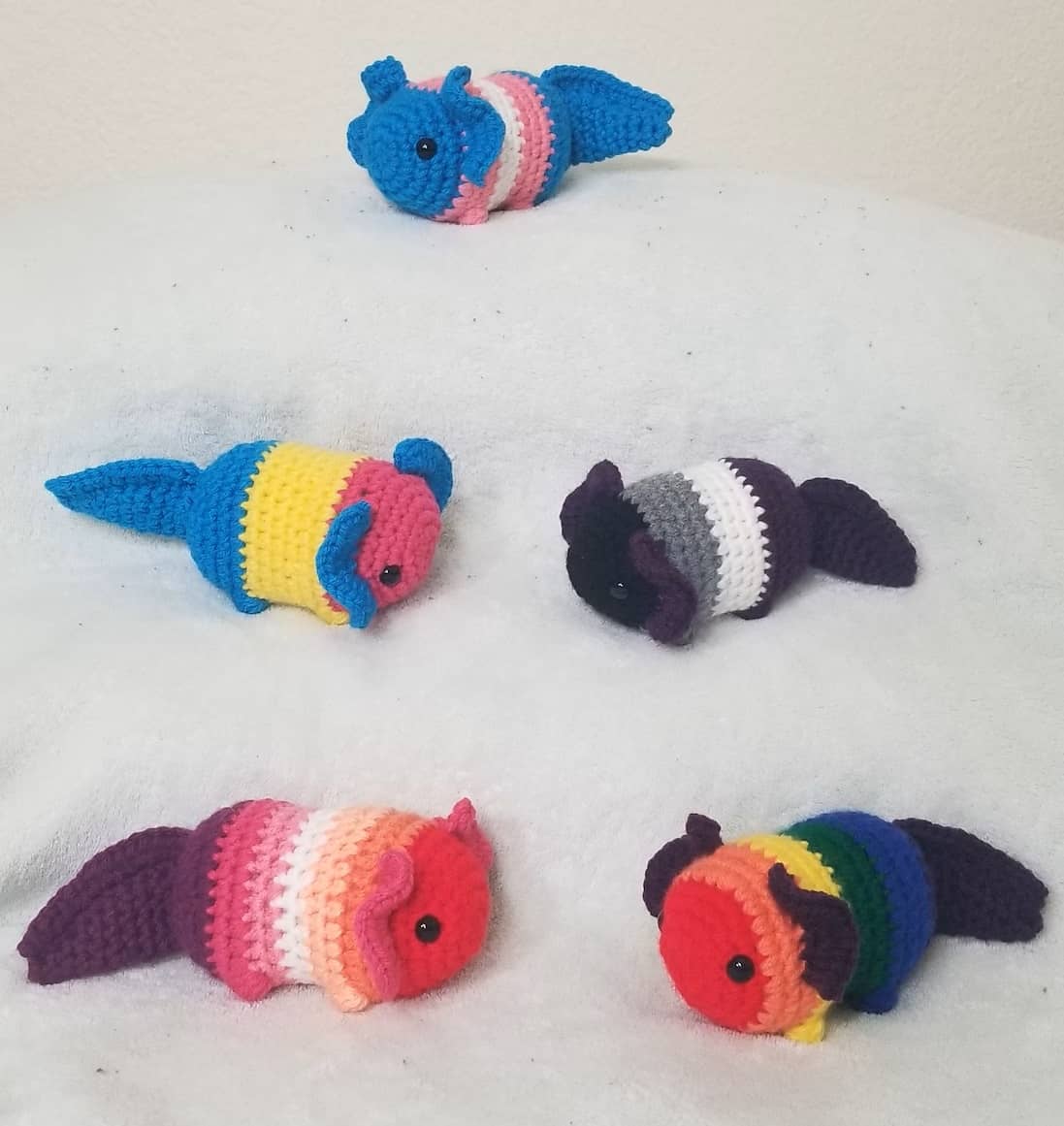 Soft Crocheted LGBTQ Axolotl