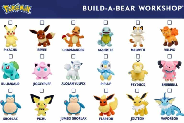 Build a Bear Pokemon Guide Avid Plush