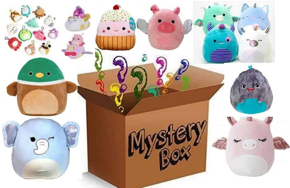 Squishmallow Official Kellytoy Mystery 4 Pack ~ 8 inch, 5 inch, 3.5 inch Clip and 2" Mini Squishville Set