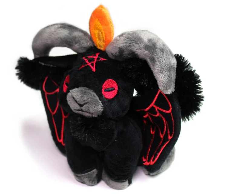 cutie pie art kawaii-inspired baphomet sitting plush