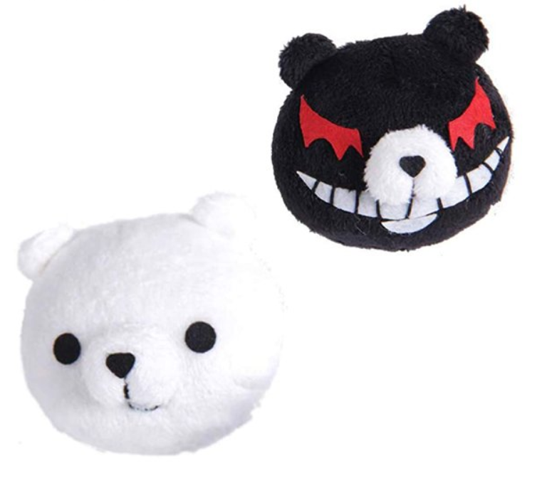 danganronpa monokuma plush cosplay hairpins