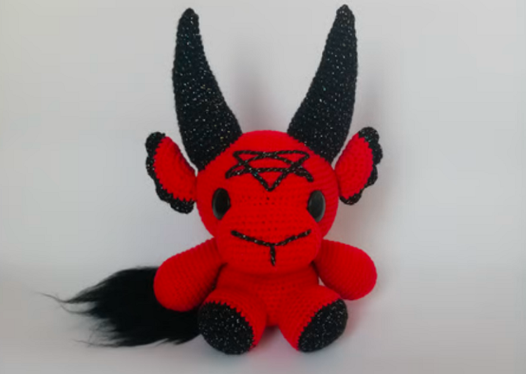 kawaii krampus baphomet plush