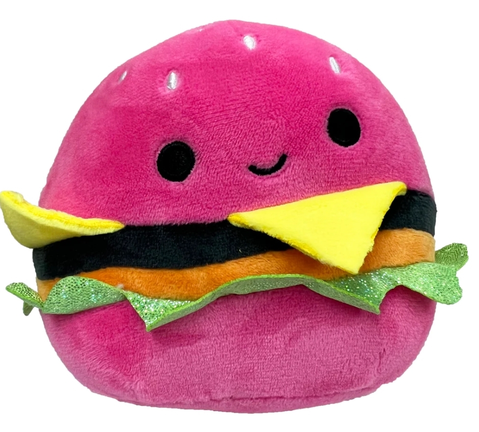 brissa the hamburger squishmallow 5-inch blacklight