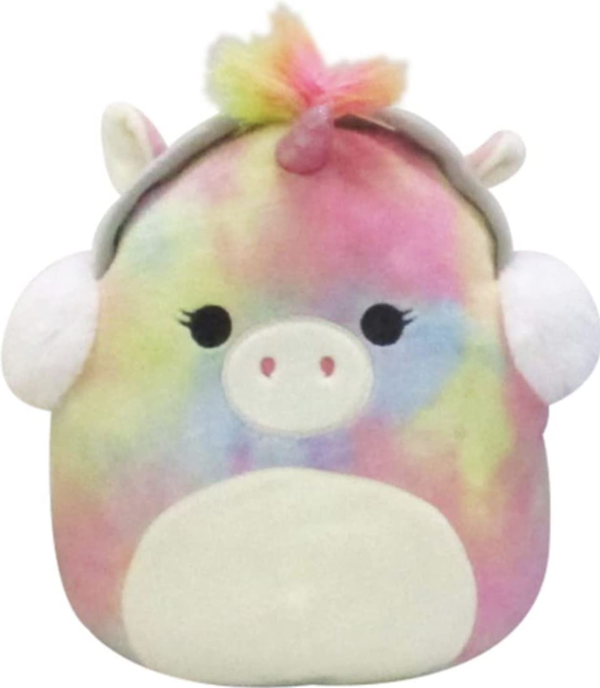 Esmerelda, the Rainbow Unicorn with Ear Muffs Squishmallow