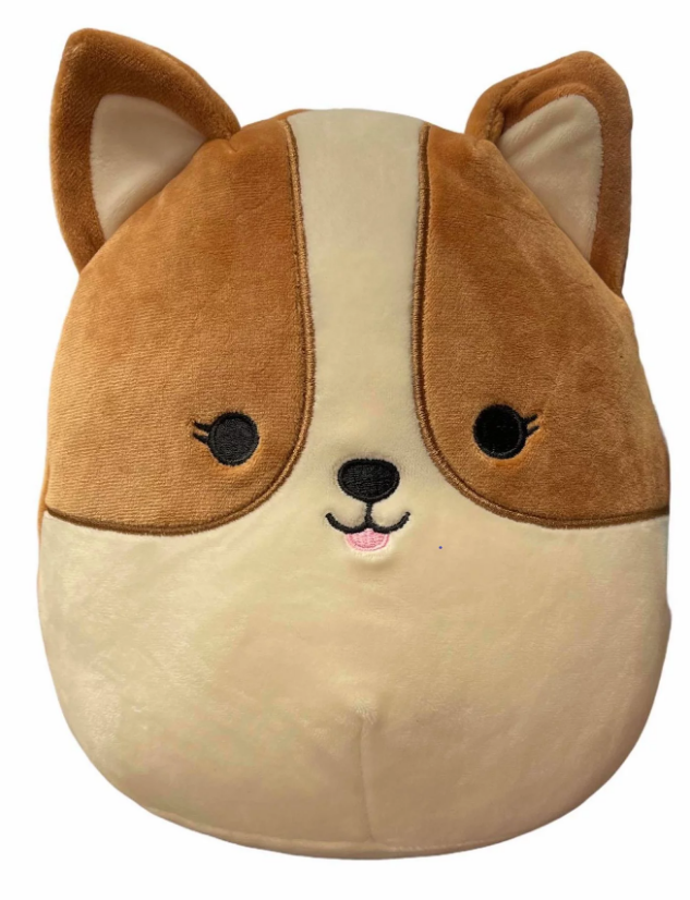 corgi squishmallow with boba