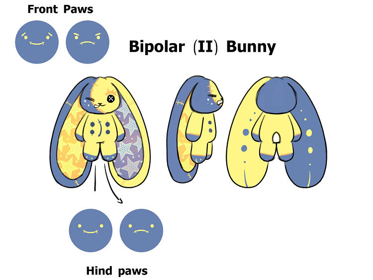 Plushie Dreadafuls Bipolar Bunny