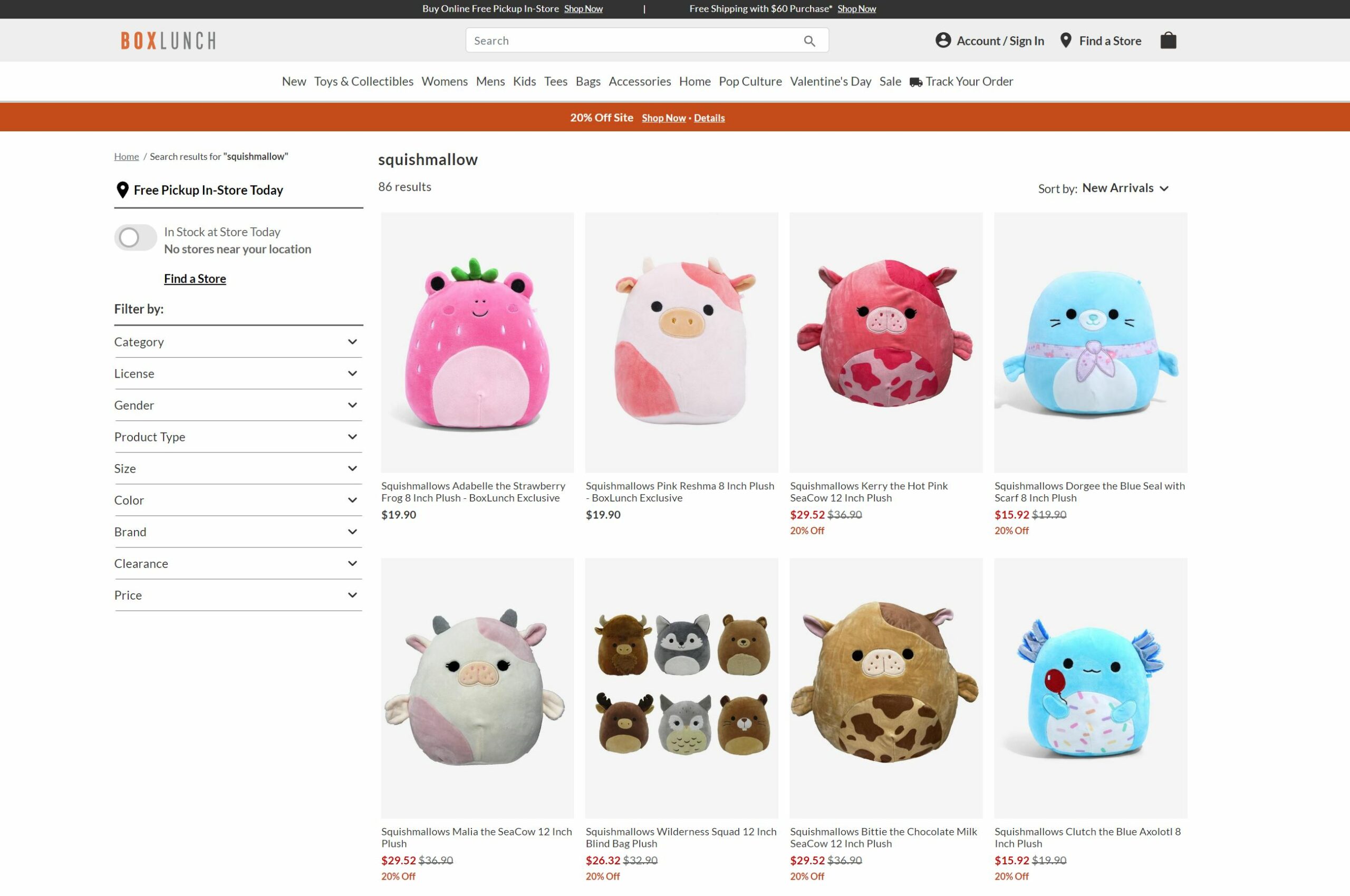 Box Lunch Where to Buy Squishmallows Online