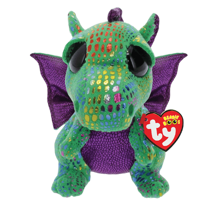 beanie boo cinder green dragon plush