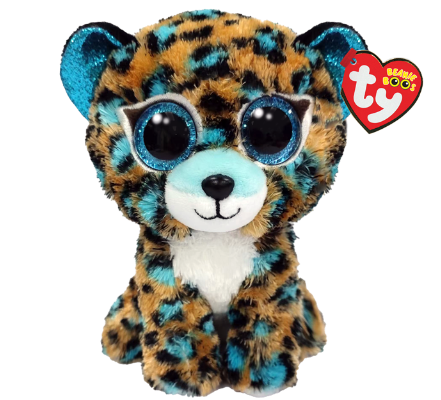 beanie boo cobalt leopard plush